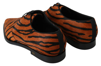 Orange Pony Hair Formal Dress Broque Shoes Dolce & Gabbana