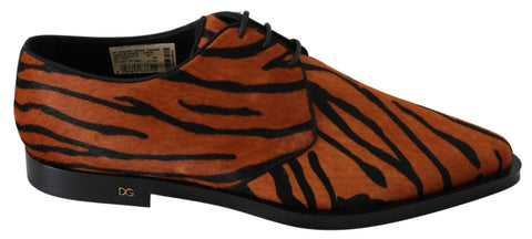 Orange Pony Hair Formal Dress Broque Shoes Dolce & Gabbana