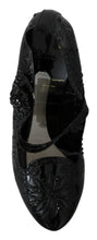 Black Floral Crystal CINDERELLA Heels Shoes Dolce & Gabbana