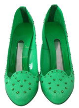 Green Crystal Floral CINDERELLA Heels Shoes Dolce & Gabbana