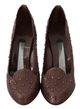 Brown Floral Crystal Heels CINDERELLA Shoes Dolce & Gabbana