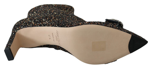 Amethyst Mix Hanover Heeled Glitter Boots Jimmy Choo