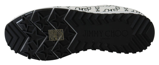 Elegant Monochrome Leather Sneakers Jimmy Choo