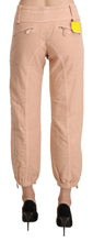Beige Mid Waist Cropped Cotton Trouser Pants Ermanno Scervino