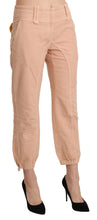 Beige Mid Waist Cropped Cotton Trouser Pants Ermanno Scervino