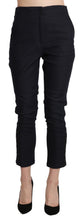 Black High Waist Capri Cropped Cotton Pants Ermanno Scervino