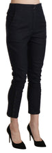 Black High Waist Capri Cropped Cotton Pants Ermanno Scervino