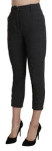 Gray High Waist Capri Cropped Cotton Pants Ermanno Scervino
