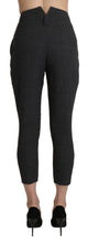 Gray High Waist Capri Cropped Cotton Pants Ermanno Scervino