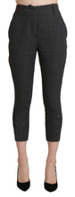 Gray High Waist Capri Cropped Cotton Pants Ermanno Scervino
