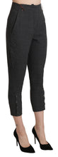 Gray High Waist Capri Cropped Cotton Pants Ermanno Scervino