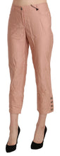 Cotton Pink High Waist Cropped Trouser Pants Ermanno Scervino