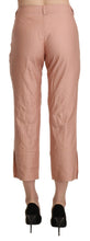 Cotton Pink High Waist Cropped Trouser Pants Ermanno Scervino