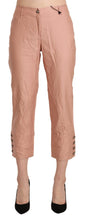 Cotton Pink High Waist Cropped Trouser Pants Ermanno Scervino