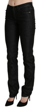 Black Mid Waist Skinny Slim Denim Trouser Ermanno Scervino