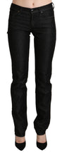 Black Mid Waist Skinny Slim Denim Trouser Ermanno Scervino