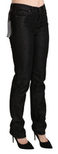 Black Mid Waist Skinny Slim Denim Trouser Ermanno Scervino
