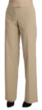 Beige High Waist Flared Wide Leg Trouser Pants Ermanno Scervino