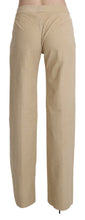 Beige High Waist Flared Wide Leg Trouser Pants Ermanno Scervino