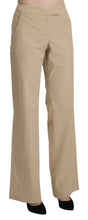 Beige High Waist Flared Wide Leg Trouser Pants Ermanno Scervino