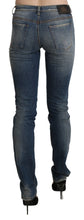Blue Washed Mid Waist Skinny Denim Jeans Ermanno Scervino