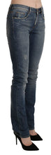 Blue Washed Mid Waist Skinny Denim Jeans Ermanno Scervino