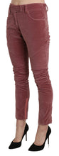 Red Mid Waist Skinny Cotton Pants Ermanno Scervino