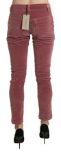 Red Mid Waist Skinny Cotton Pants Ermanno Scervino