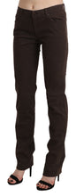 Brown Mid Waist Skinny Slim Trouser Cotton Jeans Ermanno Scervino