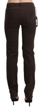 Brown Mid Waist Skinny Slim Trouser Cotton Jeans Ermanno Scervino