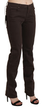 Brown Mid Waist Skinny Slim Trouser Cotton Jeans Ermanno Scervino