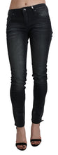 Black Washed Low Waist Skinny Denim Trouser Acht
