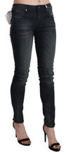 Black Washed Low Waist Skinny Denim Trouser Acht