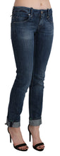 Blue Washed Low Waist Skinny Denim Trouser Acht