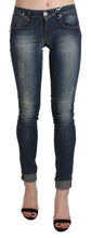 Blue Washed Low Waist Skinny Cropped Denim Trouser Acht