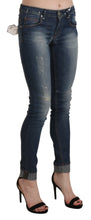 Blue Washed Low Waist Skinny Cropped Denim Trouser Acht