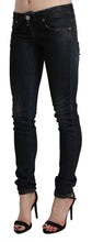 Black Washed Low Waist Skinny Denim Jeans Acht