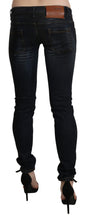 Black Washed Low Waist Skinny Denim Jeans Acht