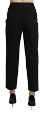 Black High Waist Straight Cropped Dress Pants BENCIVENGA