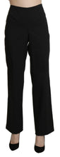 Black High Waist Straight Dress Trouser Pants BENCIVENGA