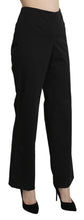 Black High Waist Straight Dress Trouser Pants BENCIVENGA