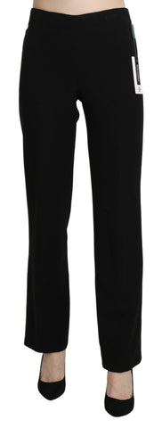Black High Waist Straight Formal Dress Trouser BENCIVENGA