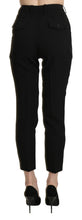 Black High Waist Skinny Cropped Dress Trouser Pant BENCIVENGA