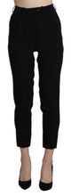 Black High Waist Skinny Cropped Dress Trouser Pant BENCIVENGA