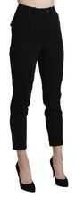 Black High Waist Skinny Cropped Dress Trouser Pant BENCIVENGA