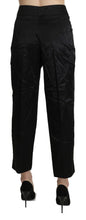 Black High Waist Straight Cropped Dress Trouser Pants BENCIVENGA