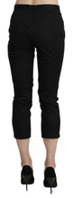 Black High Waist Skinny Cropped Dress Trouser Pants BENCIVENGA