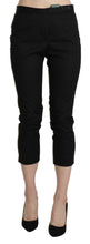 Black High Waist Skinny Cropped Dress Trouser Pants BENCIVENGA