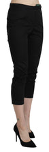 Black High Waist Skinny Cropped Dress Trouser Pants BENCIVENGA