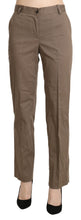 Brown High Waist Straight Dress Trouser Pants BENCIVENGA